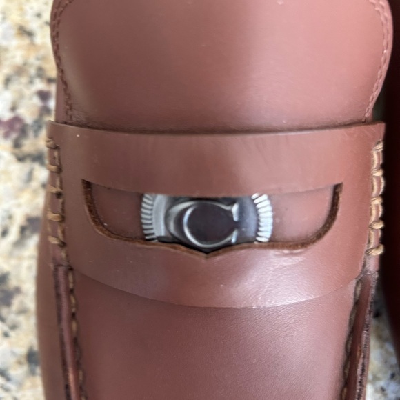 New With Box. Mens Brown Coach Loafers with Signature Coin Size 10 - Picture 3 of 10